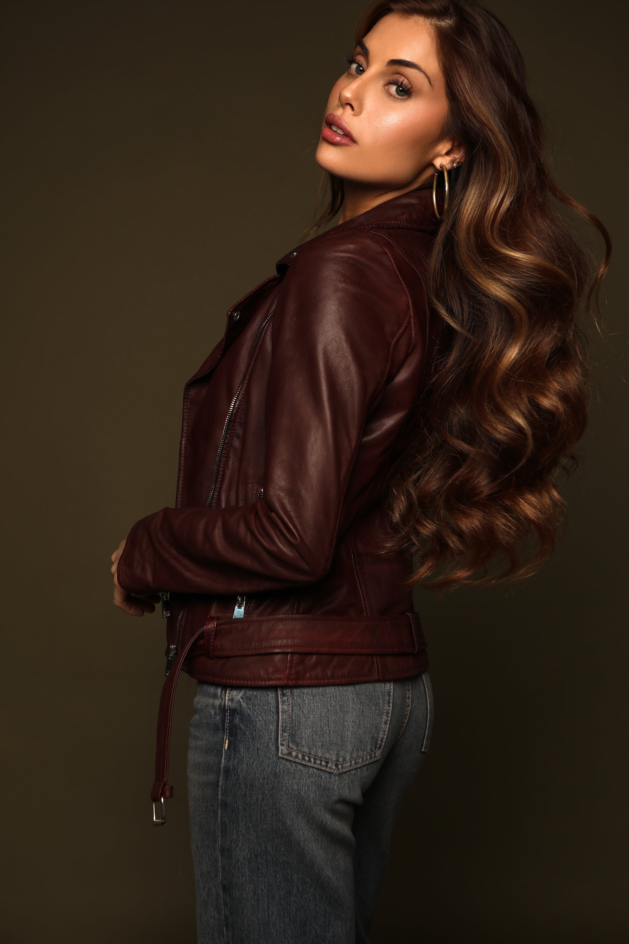 Chaqueta biker de cuero Martina