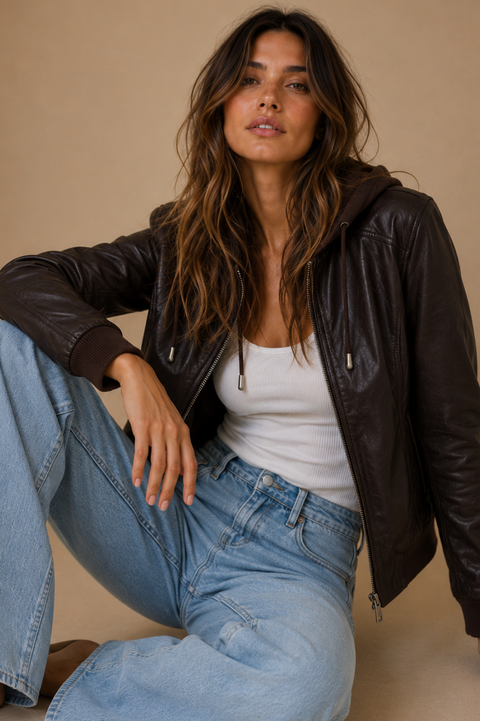 Chaqueta de cuero Amelia