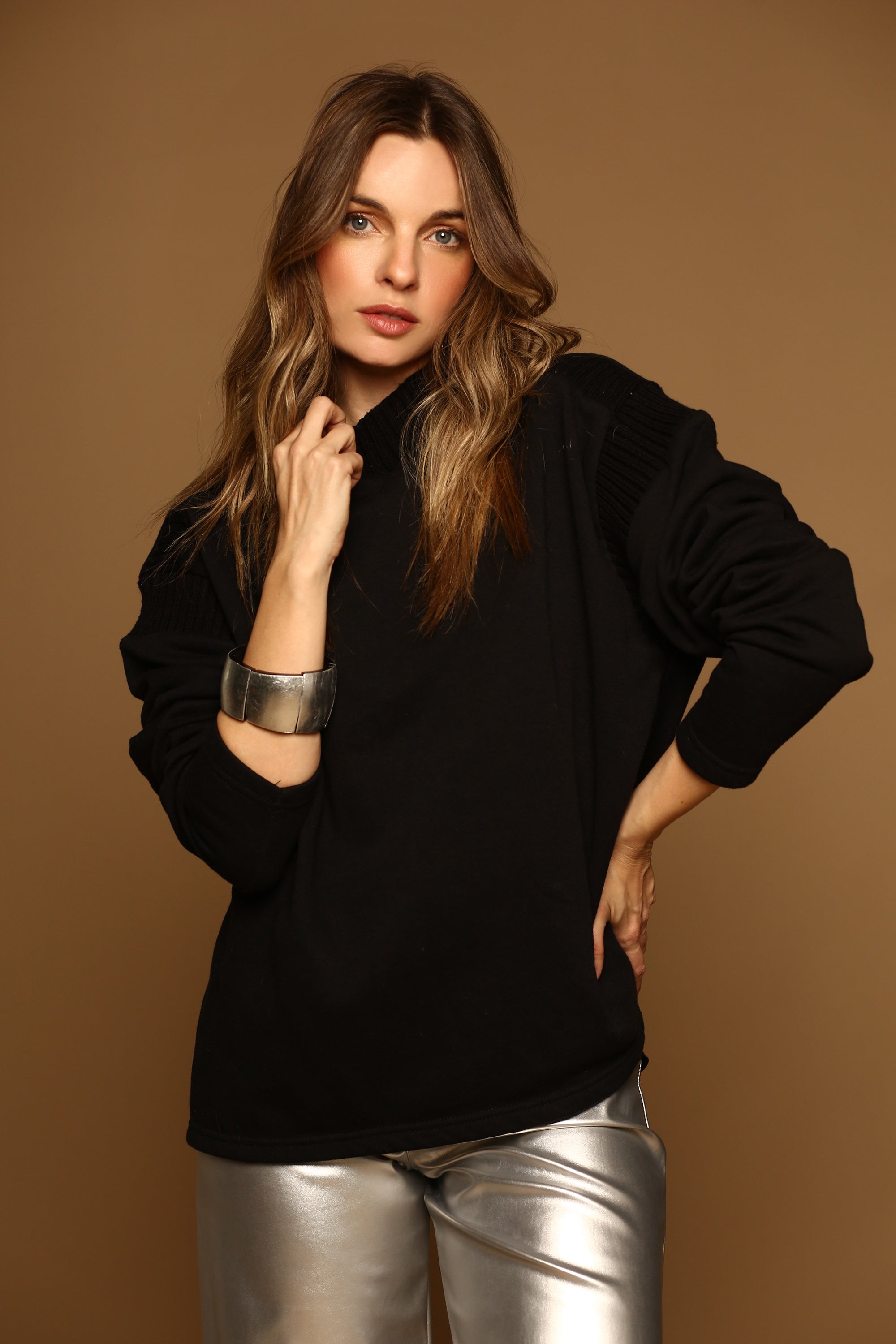 Pantalón de cuerina tiro alto Barcelona