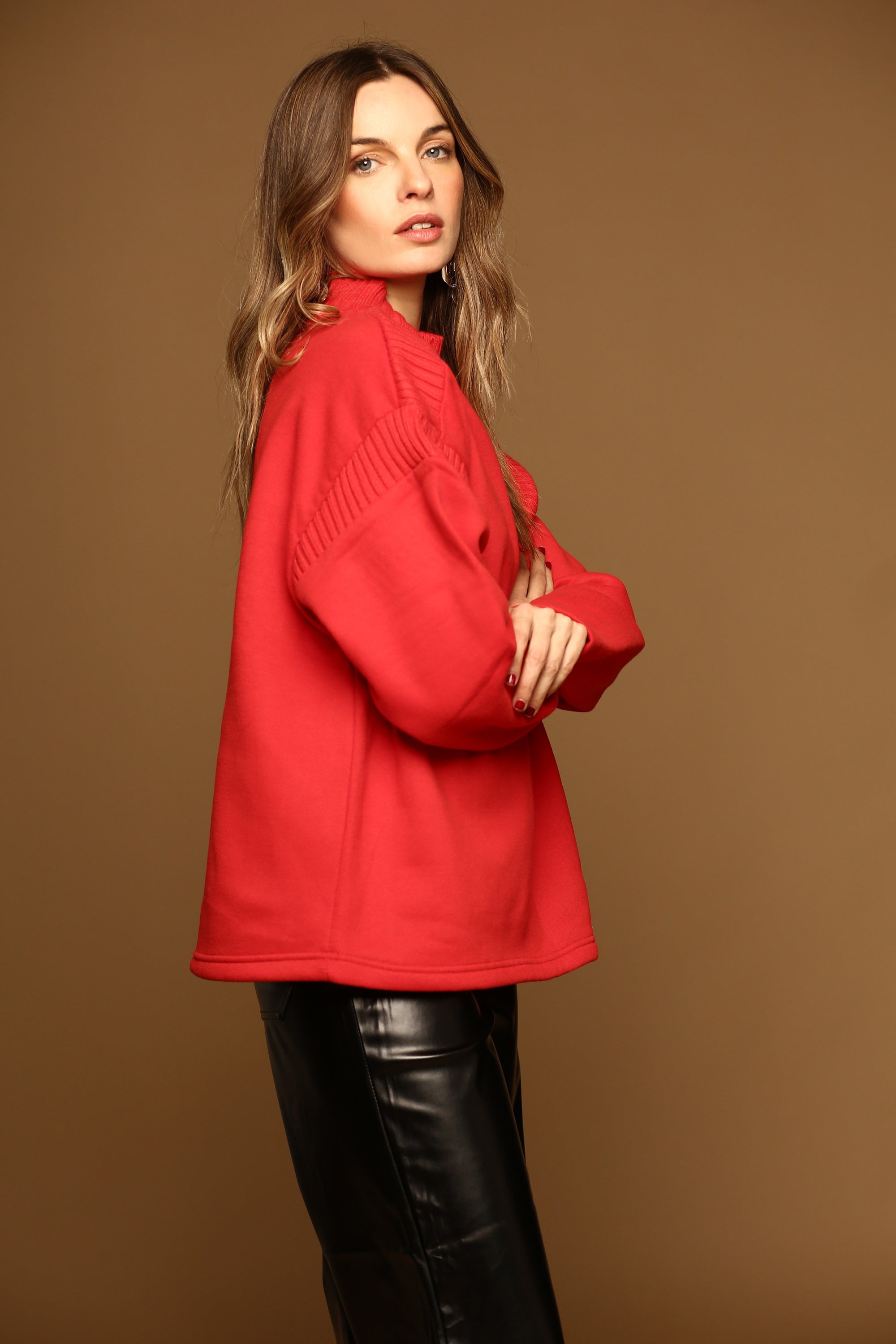 Pantalón de cuerina tiro alto Barcelona