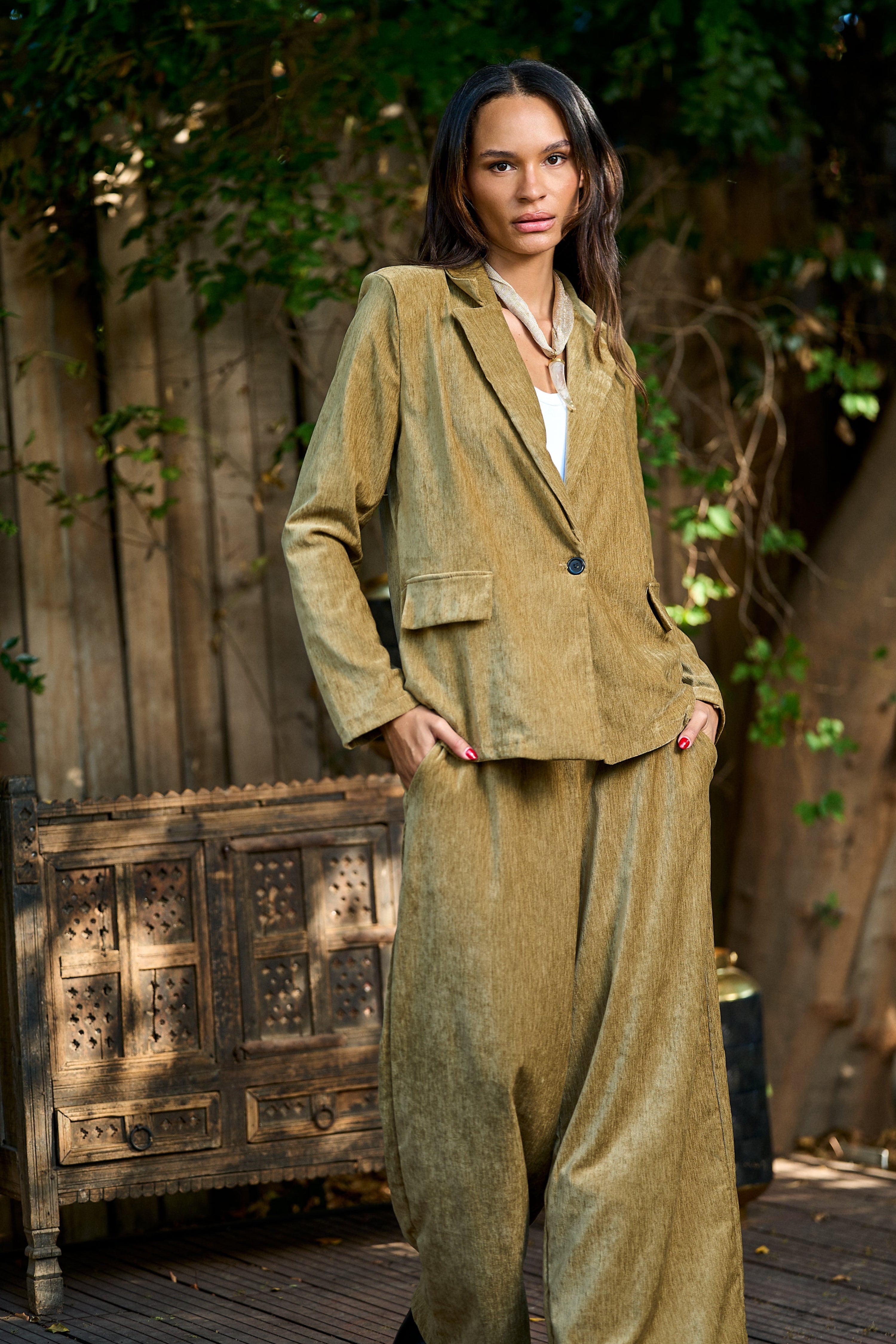 Conjunto Blazer y Pantalón Maca