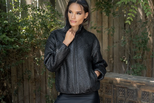 Chaqueta de cuero Matelassé Maida