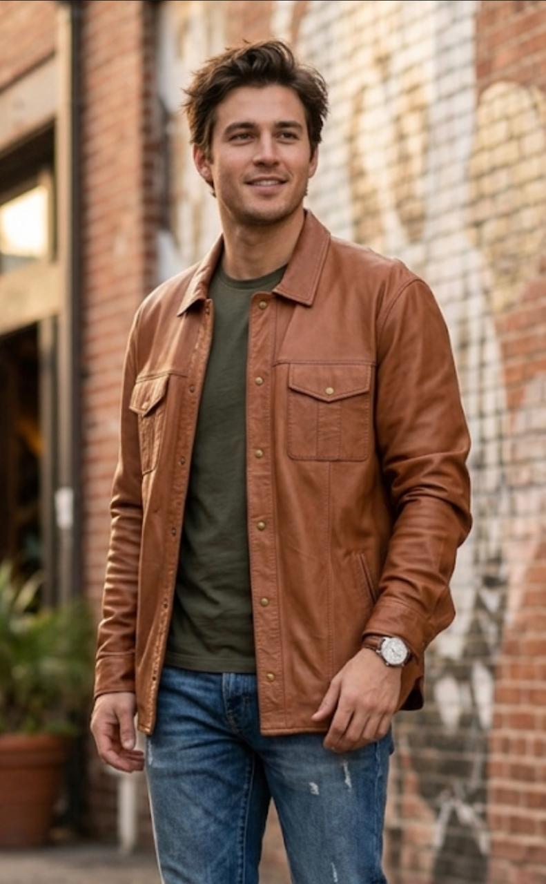 Camisa de cuero hombre Roberto