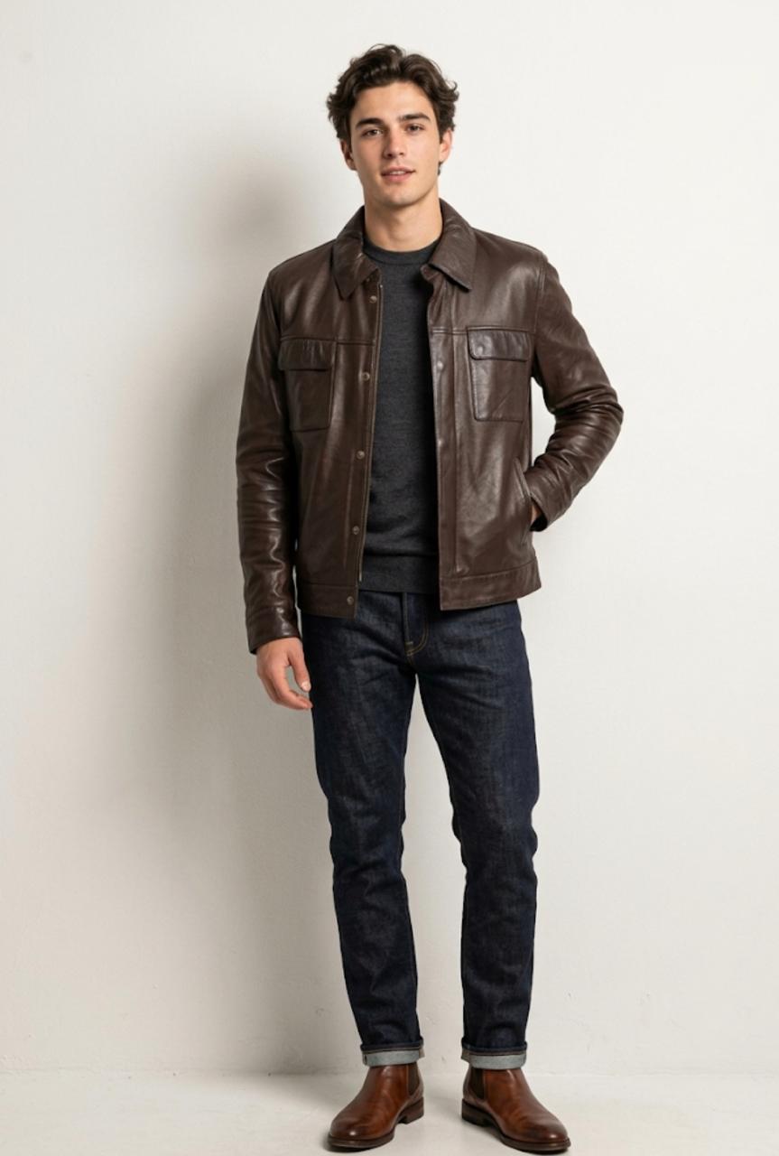 Chaqueta de cuero hombre Alberto