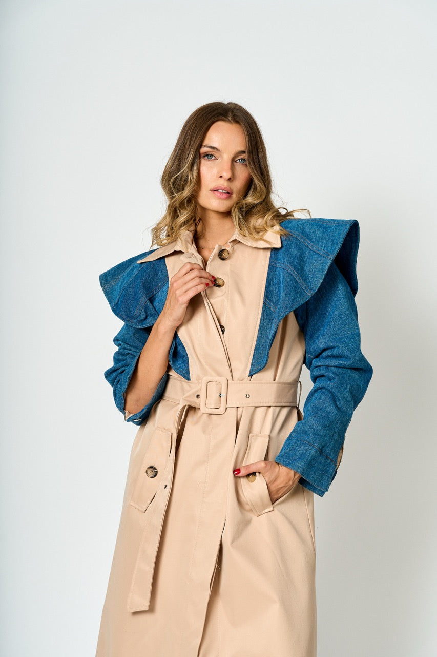 Trench gabardina beige Paula
