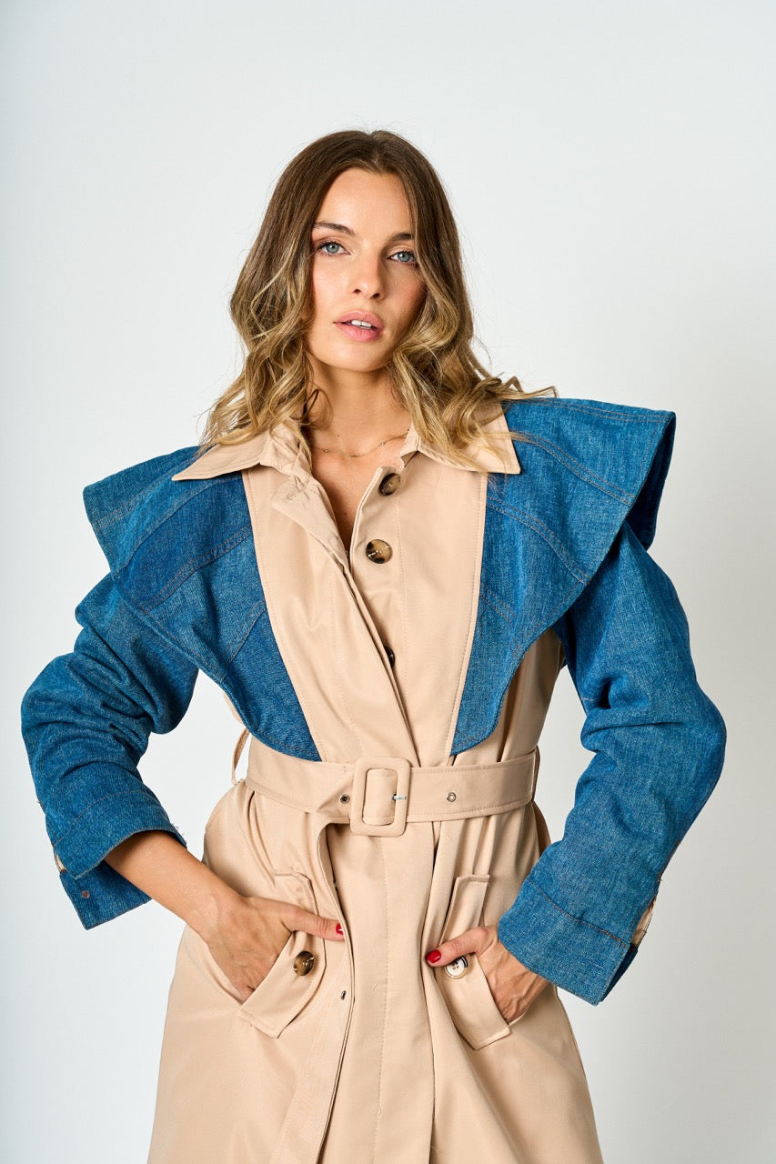 Trench gabardina beige Paula