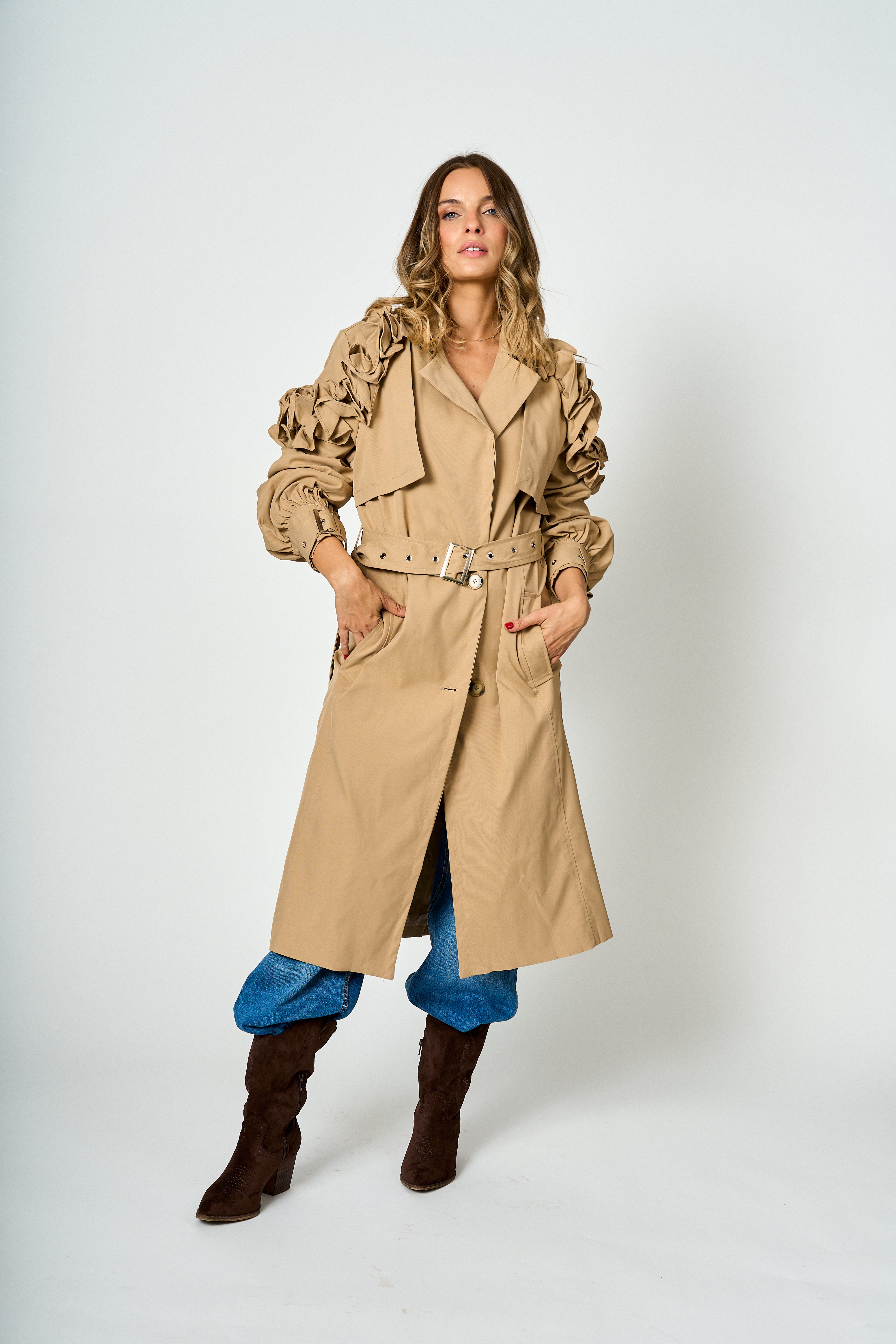 Trench gabardina beige Catalina