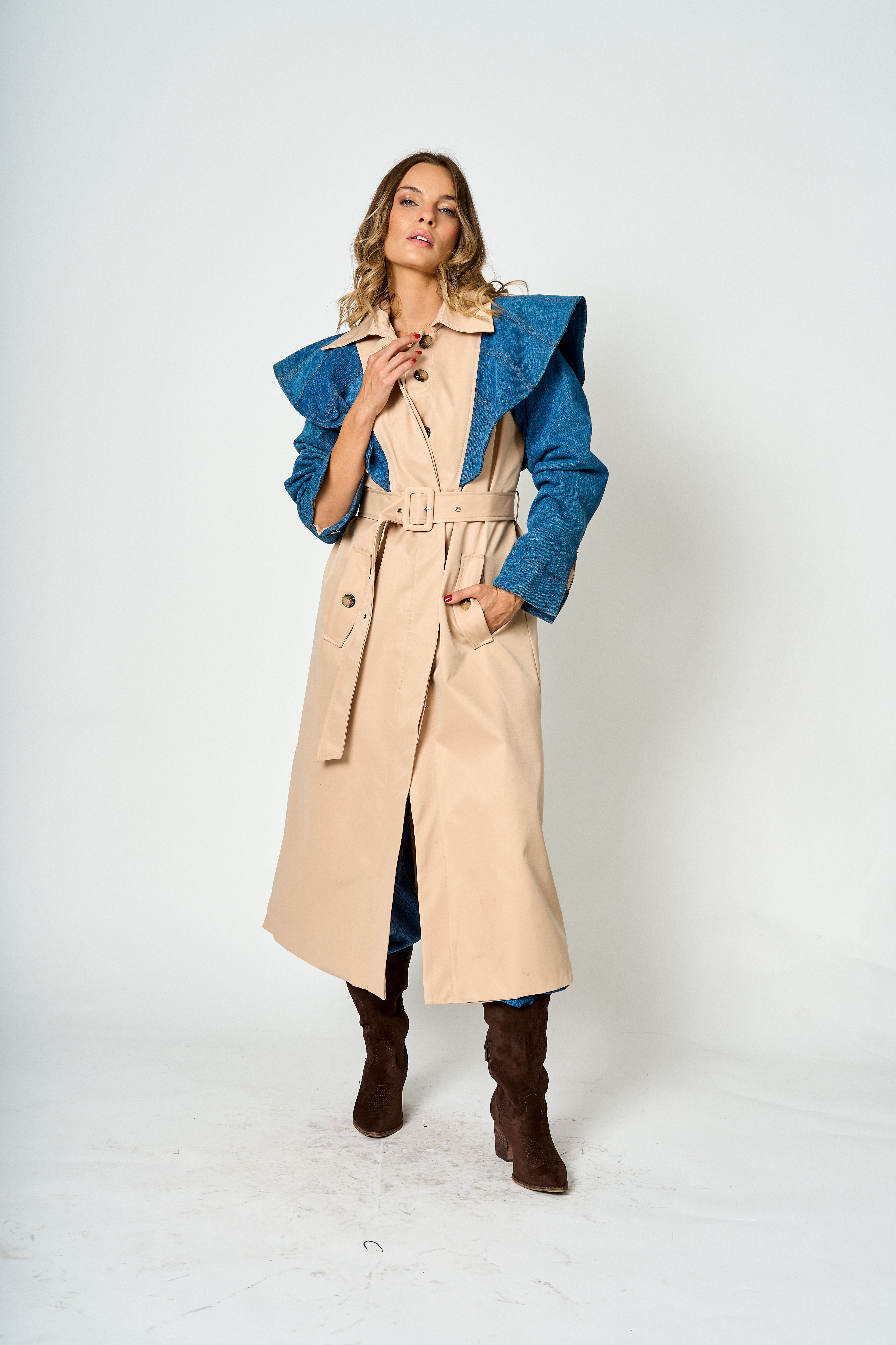 Trench gabardina beige Paula