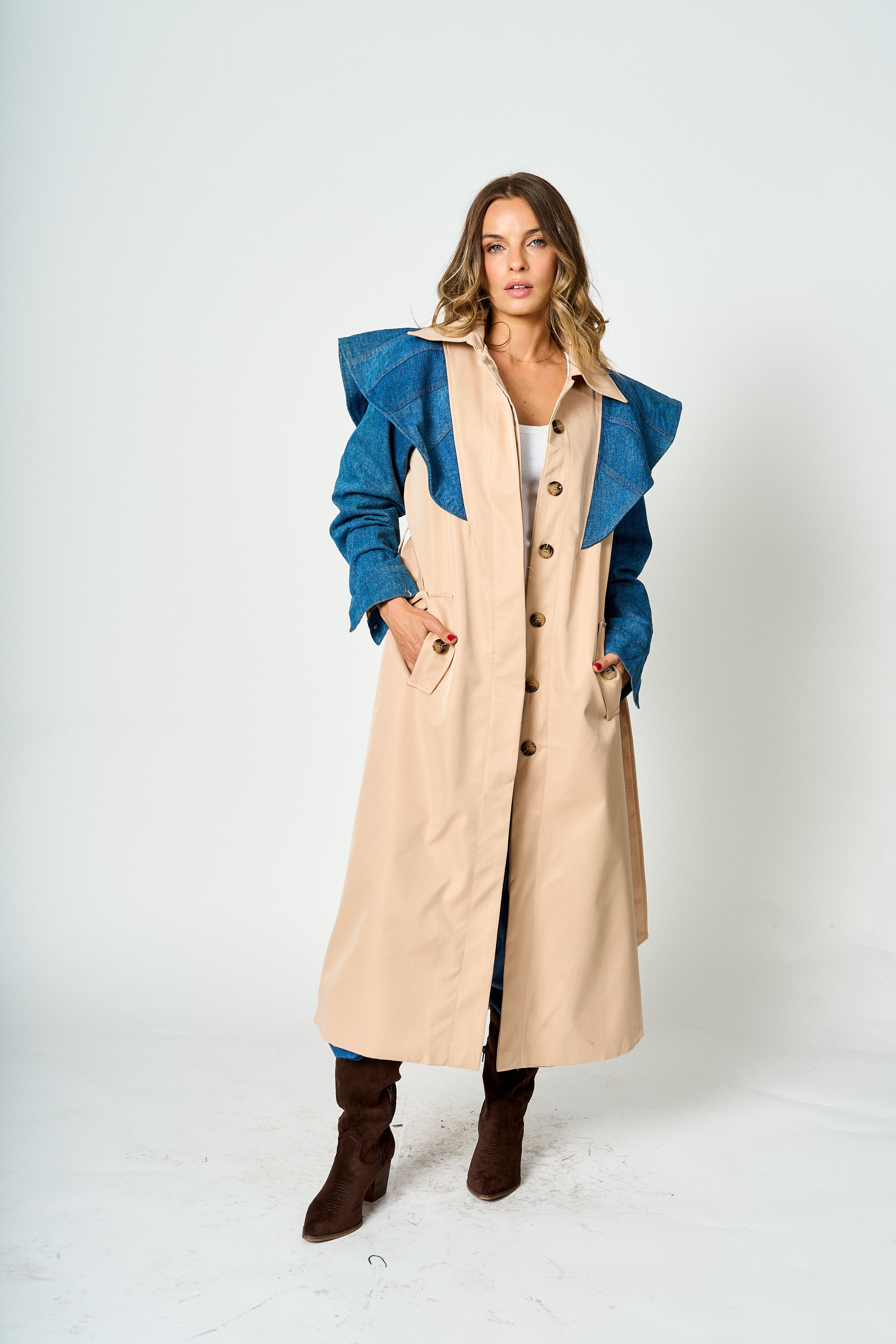 Trench gabardina beige Paula