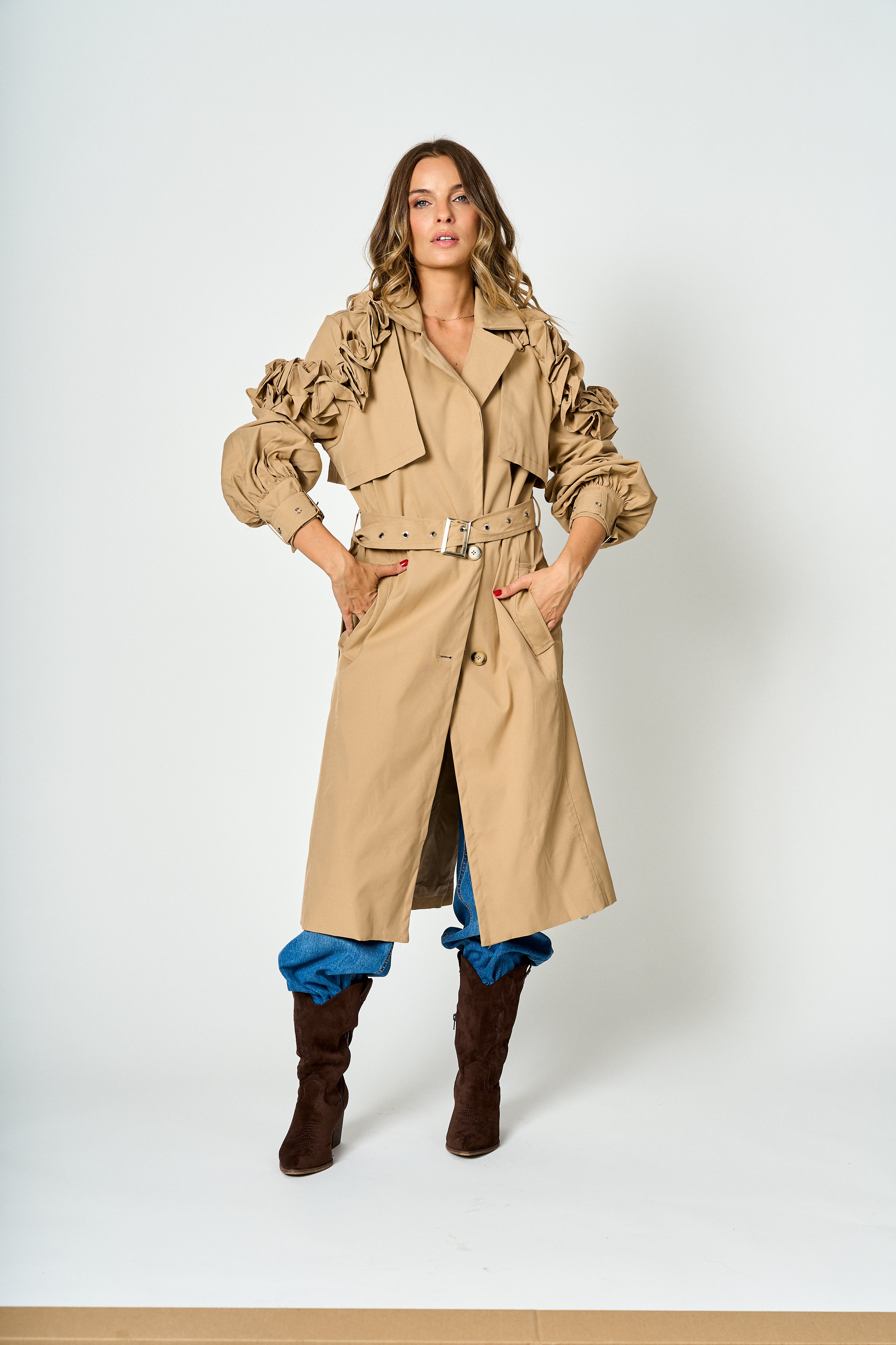 Trench gabardina beige Catalina