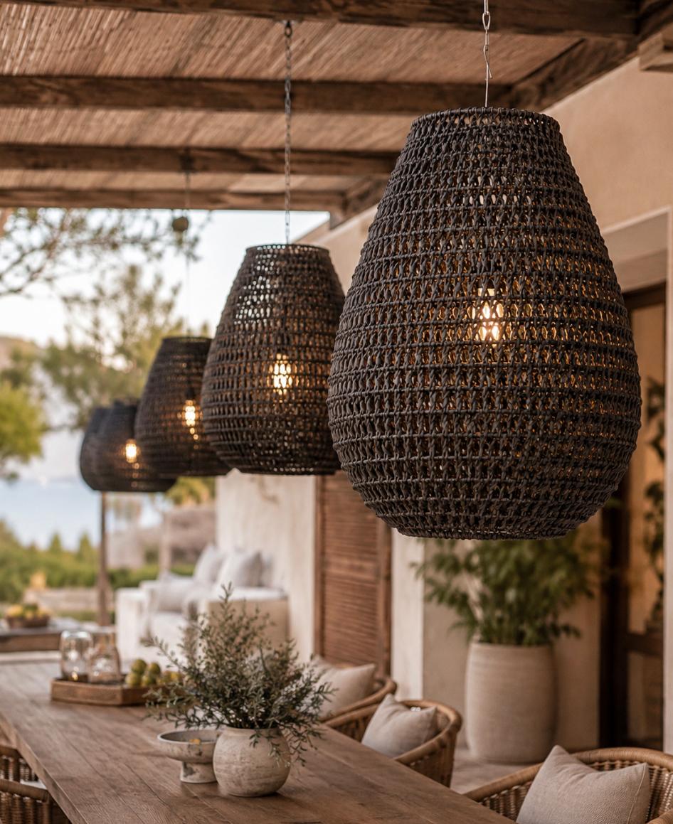 Lampara Rattan Grecia