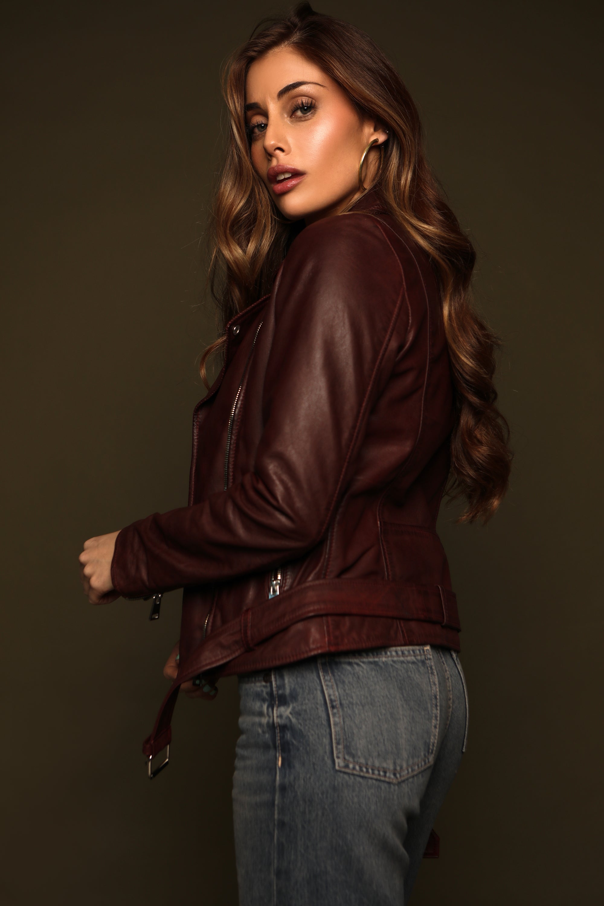 Chaqueta biker de cuero Martina