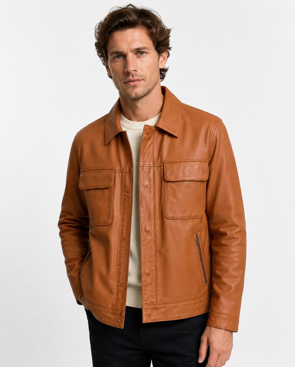 Chaqueta de cuero hombre Alberto