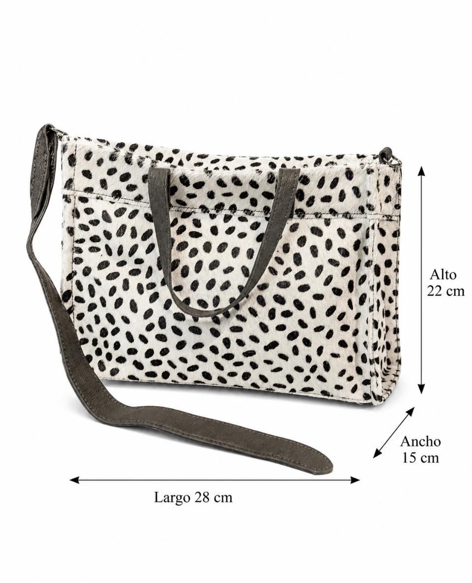 Cartera  de cuero Shopper Sara
