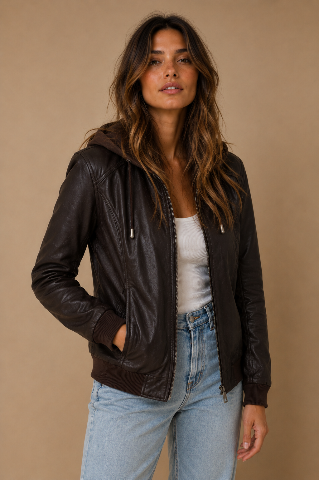 Chaqueta de cuero Amelia