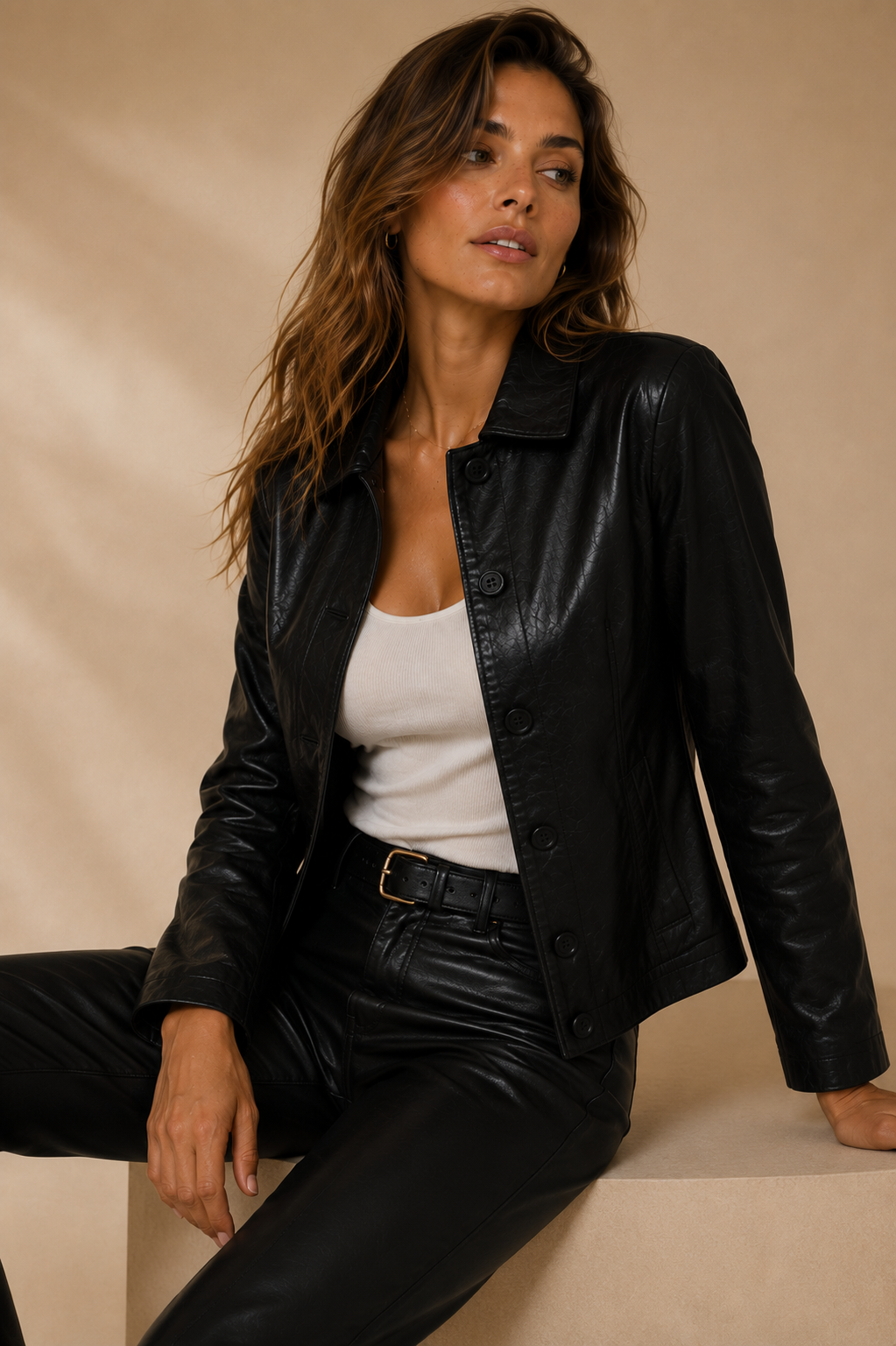 Chaqueta cuero Lucy