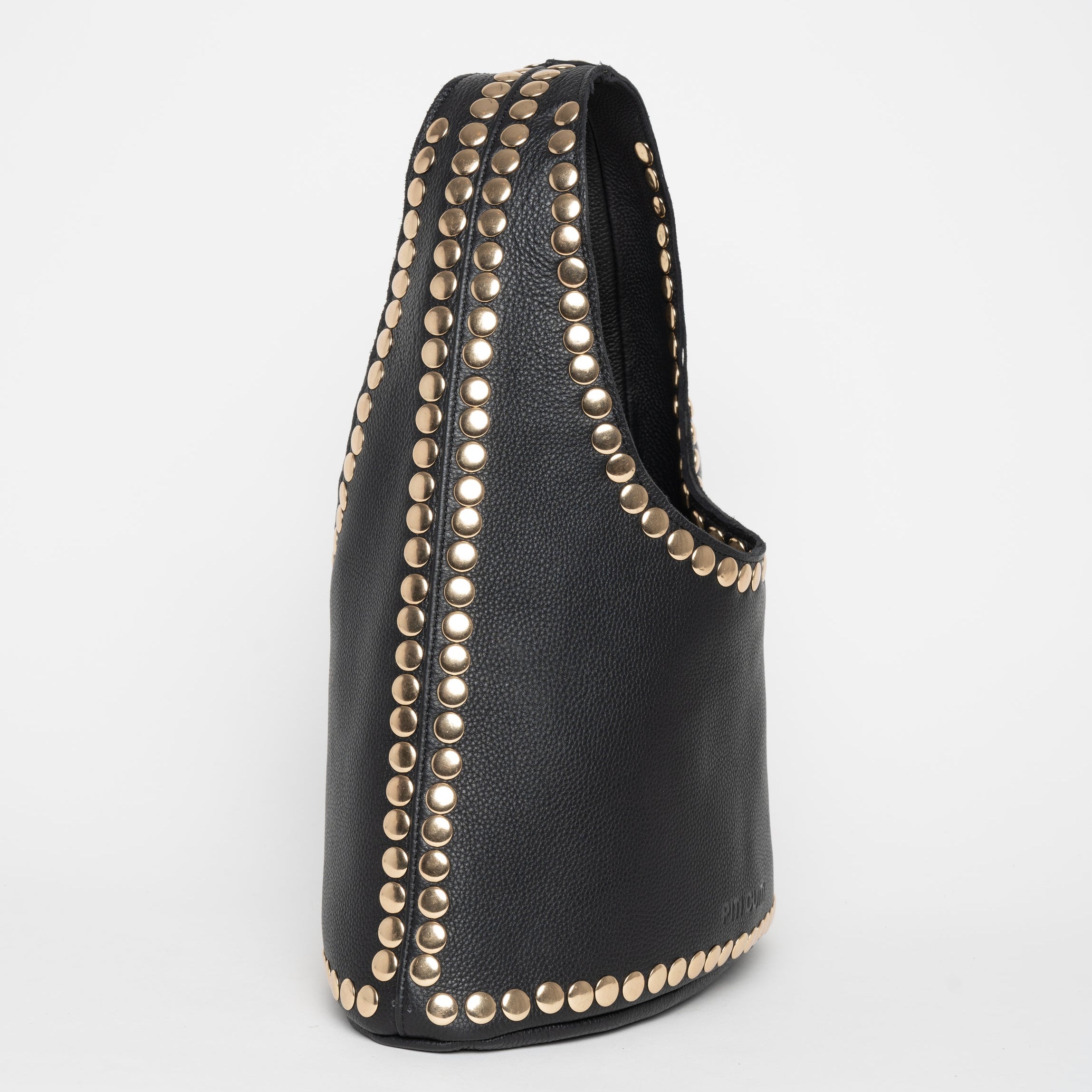 Cartera de cuero con tachas metálicas Lola