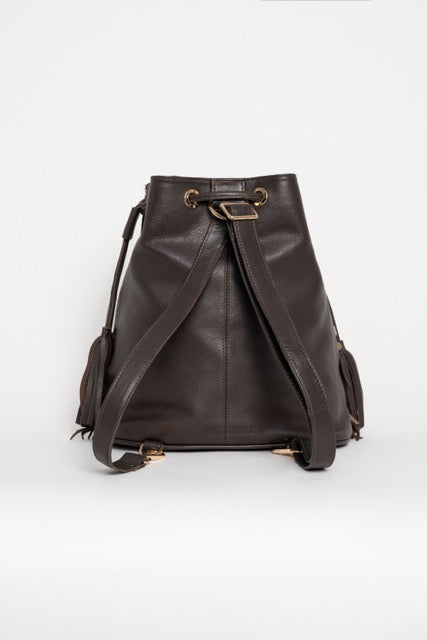 Cartera de cuero con flecos  Agustina