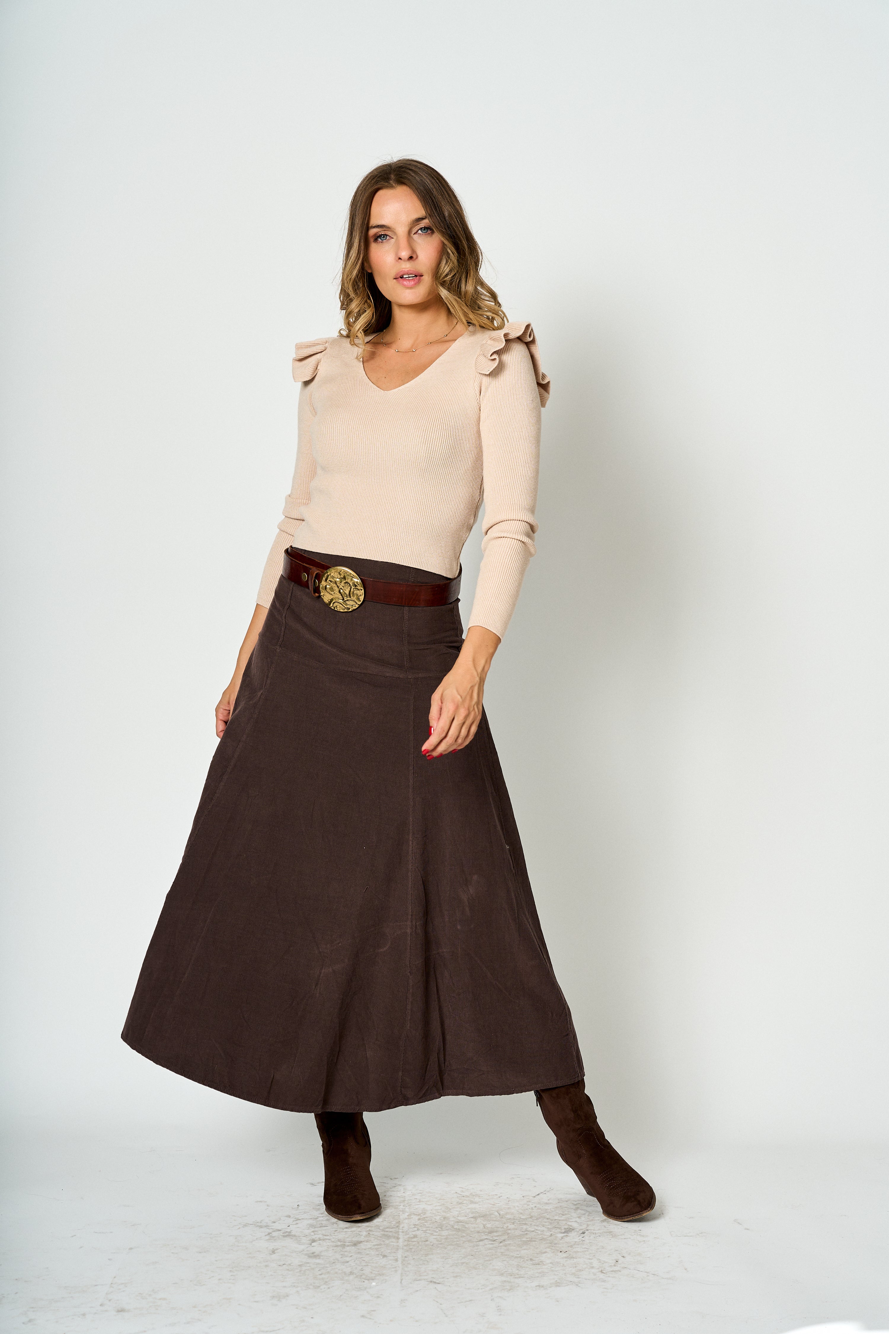 Falda midi Ana