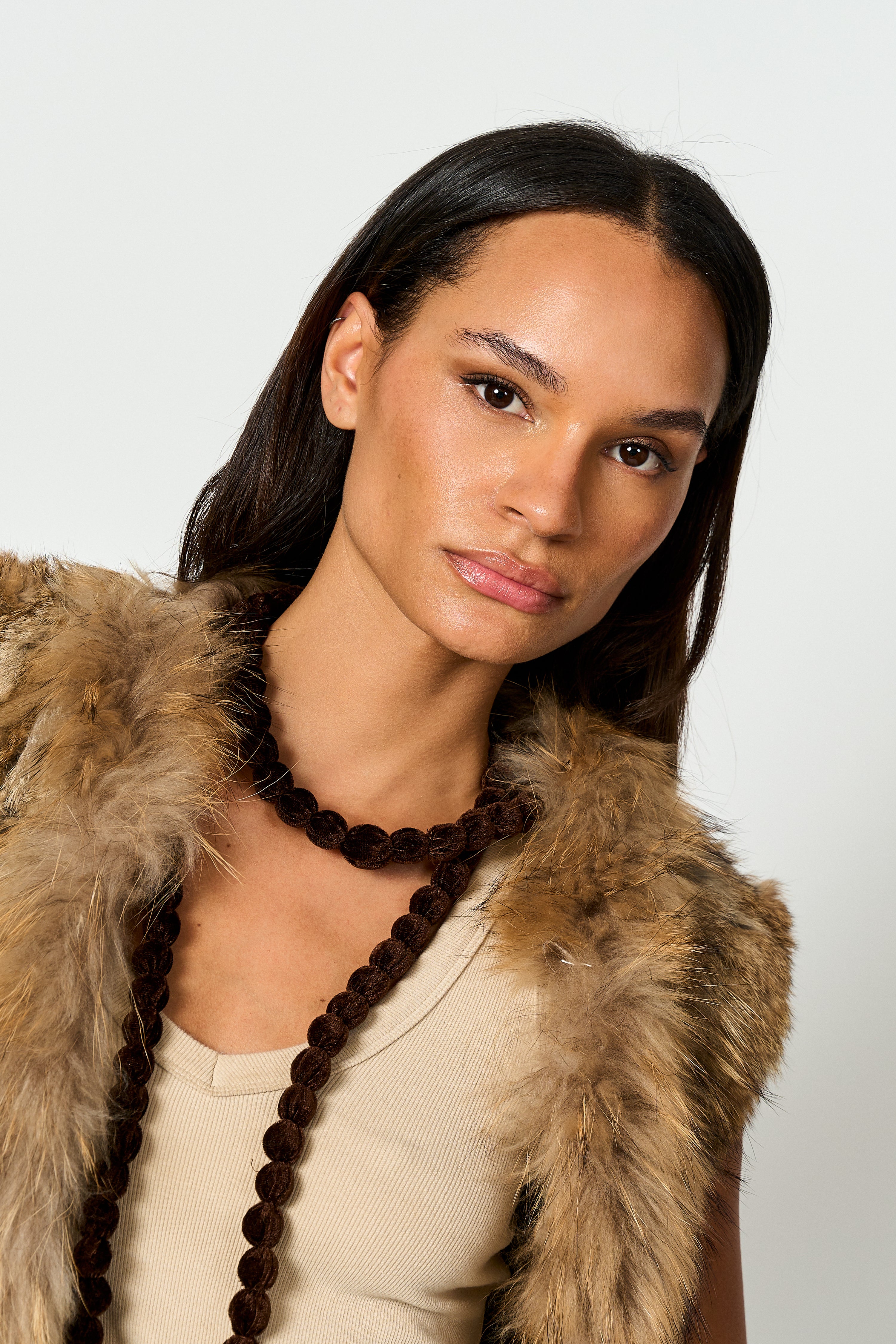 Chaleco de cuero de piel Colomba Lola Mir