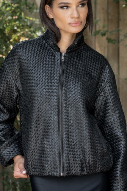 Chaqueta de cuero Matelassé Maida