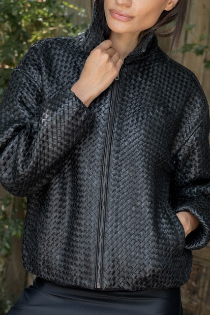 Chaqueta de cuero Matelassé Maida
