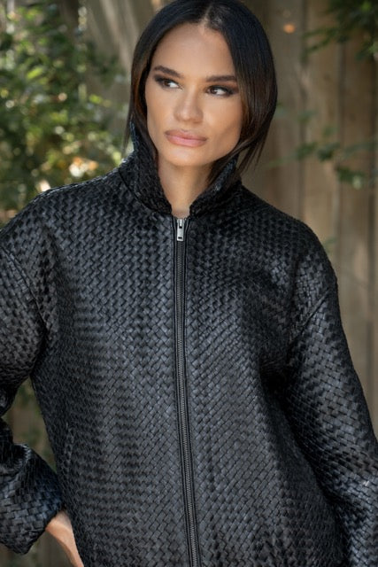 Chaqueta de cuero Matelassé Maida