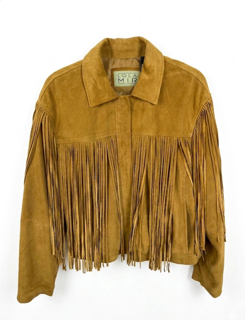 Chaqueta de gamuza con flecos Carolina