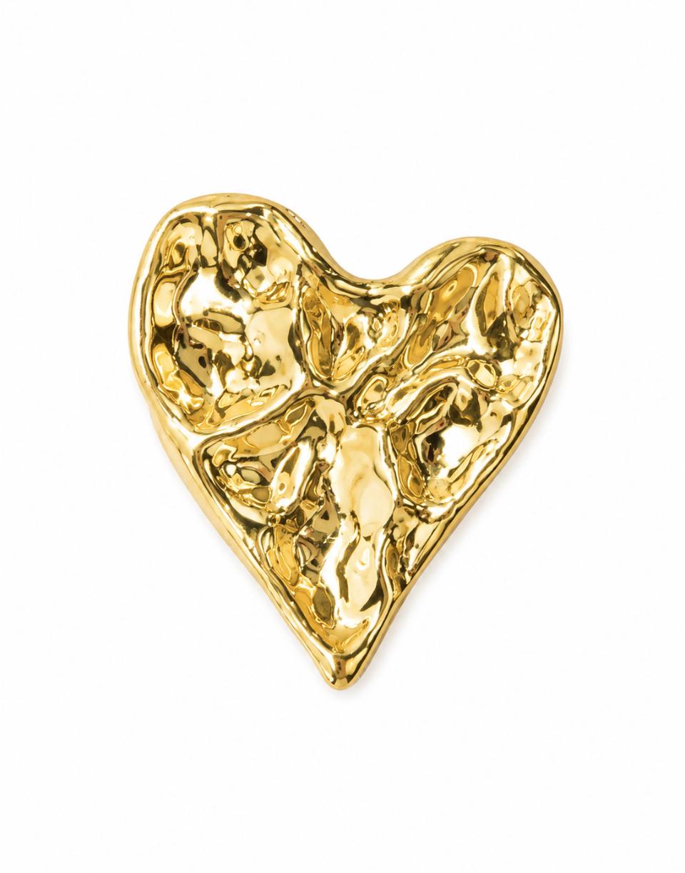Prendedor de Corazón Dorado
