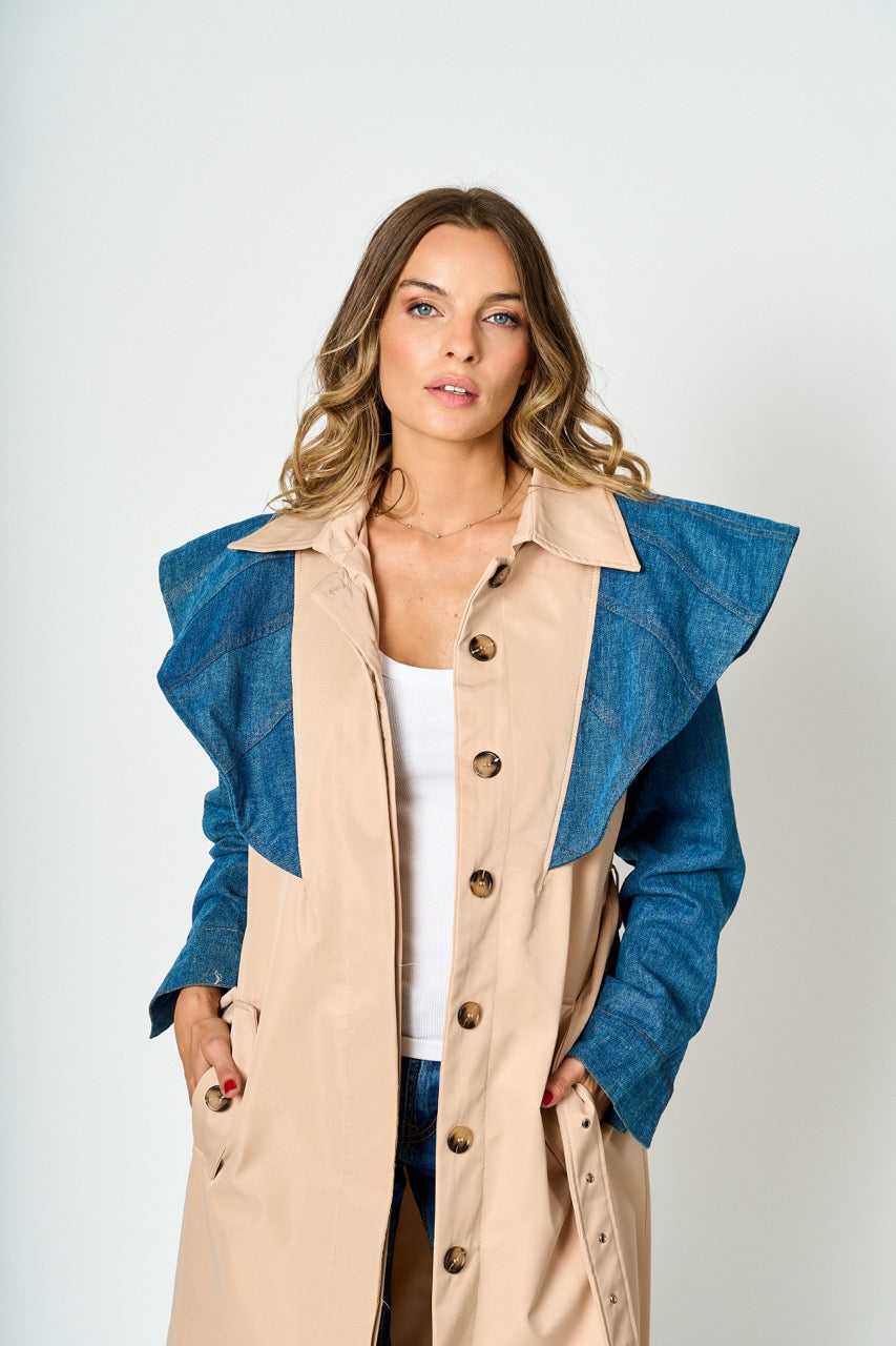 Trench gabardina beige Paula