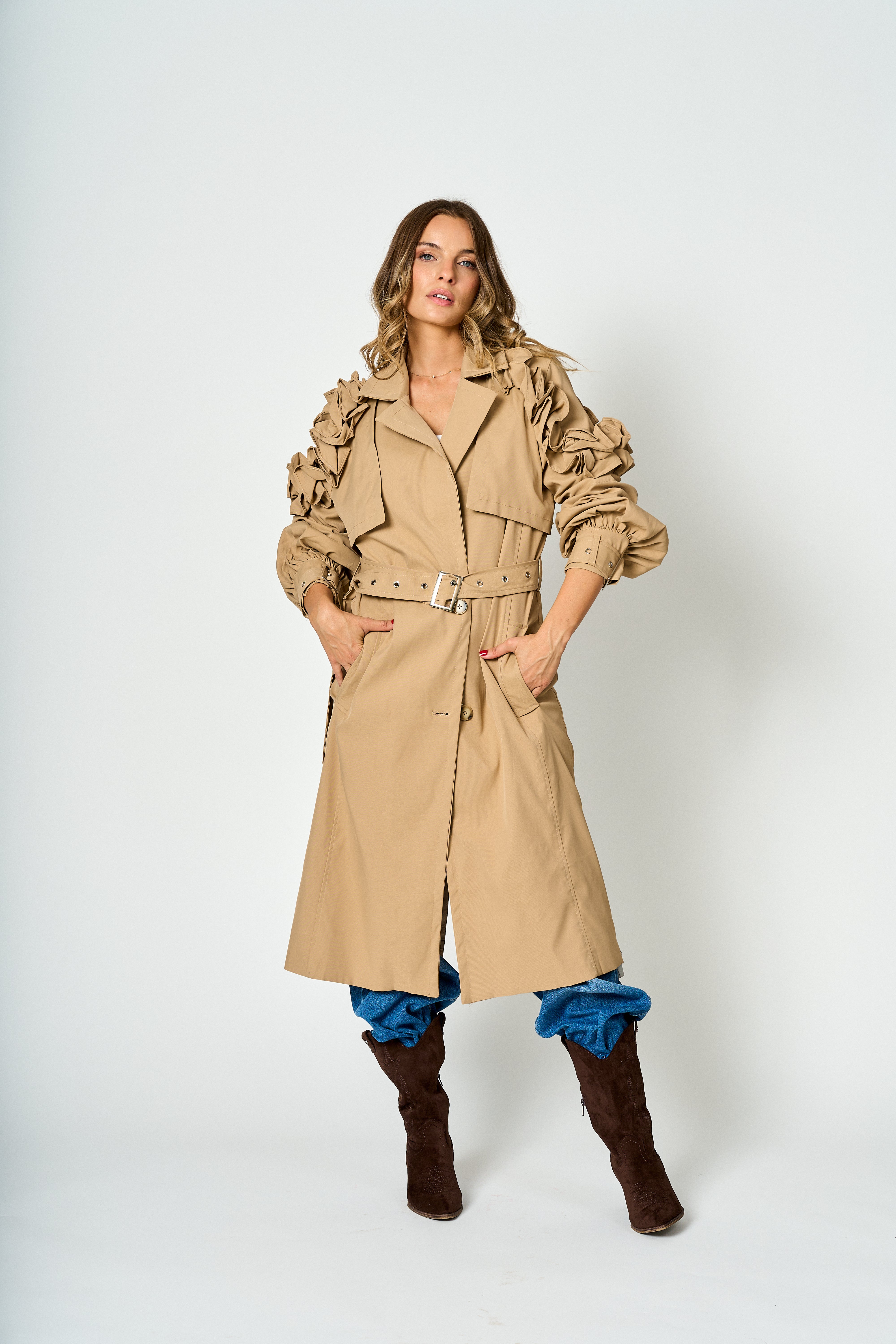 Trench gabardina beige Catalina