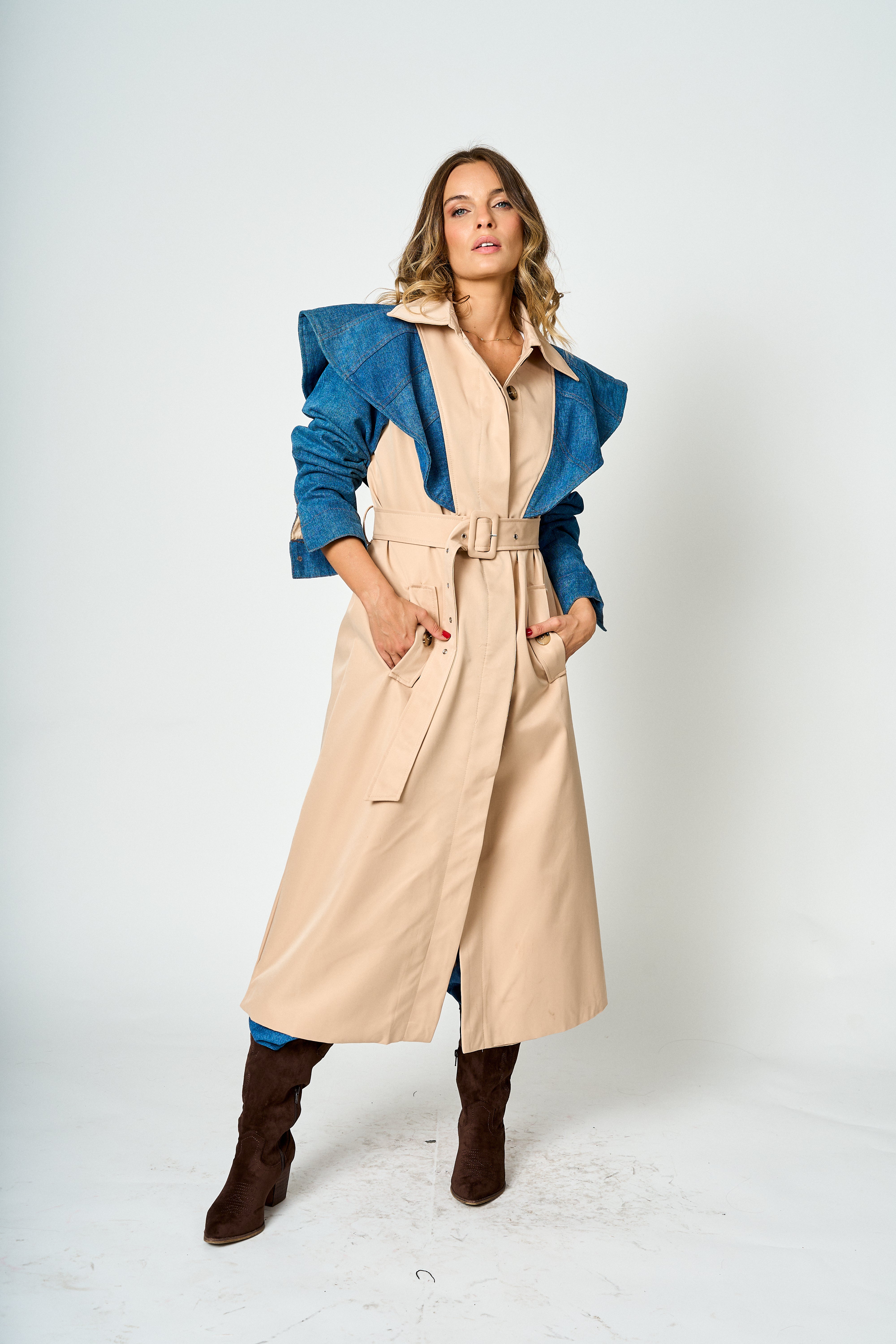Trench gabardina beige Paula