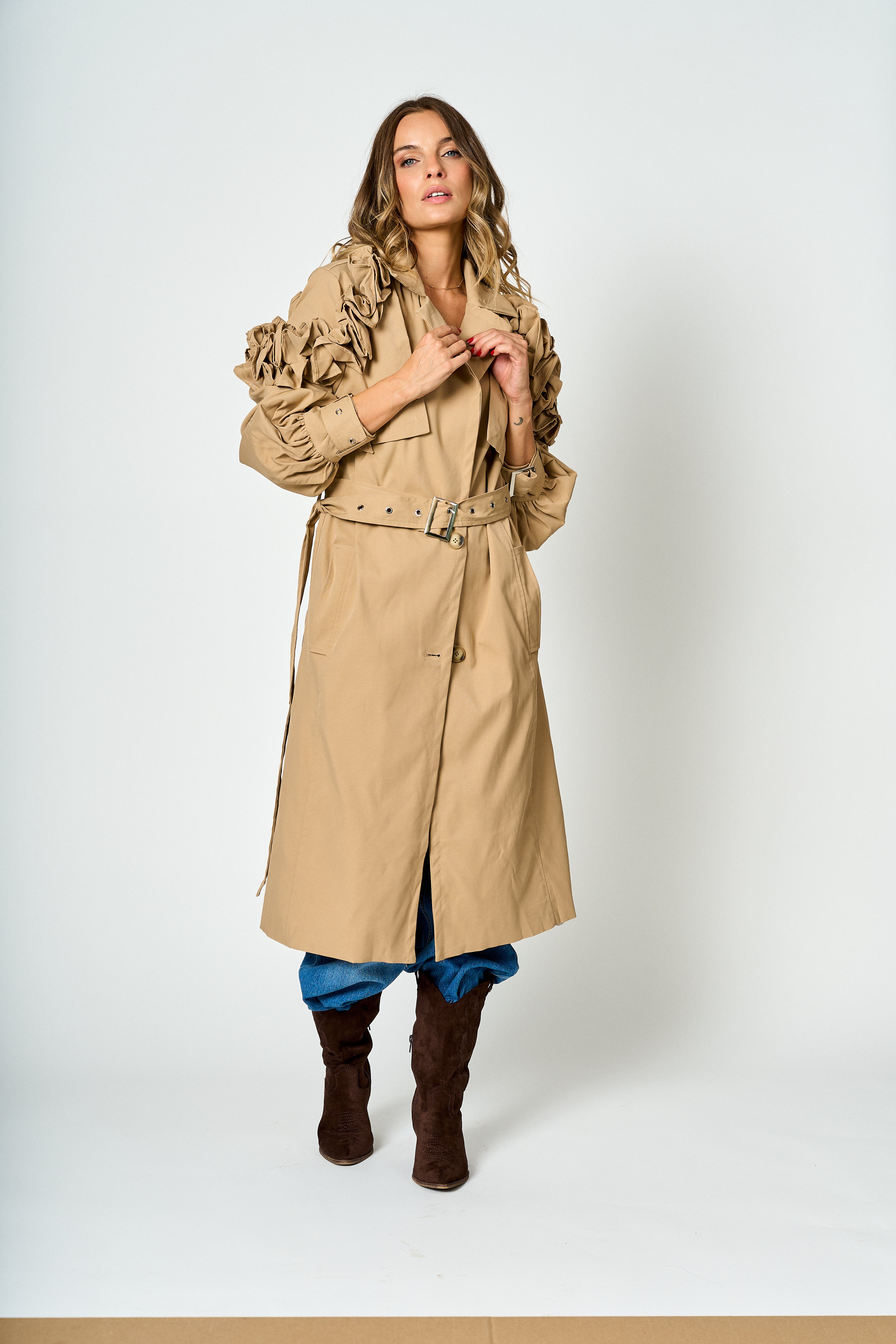 Trench gabardina beige Catalina