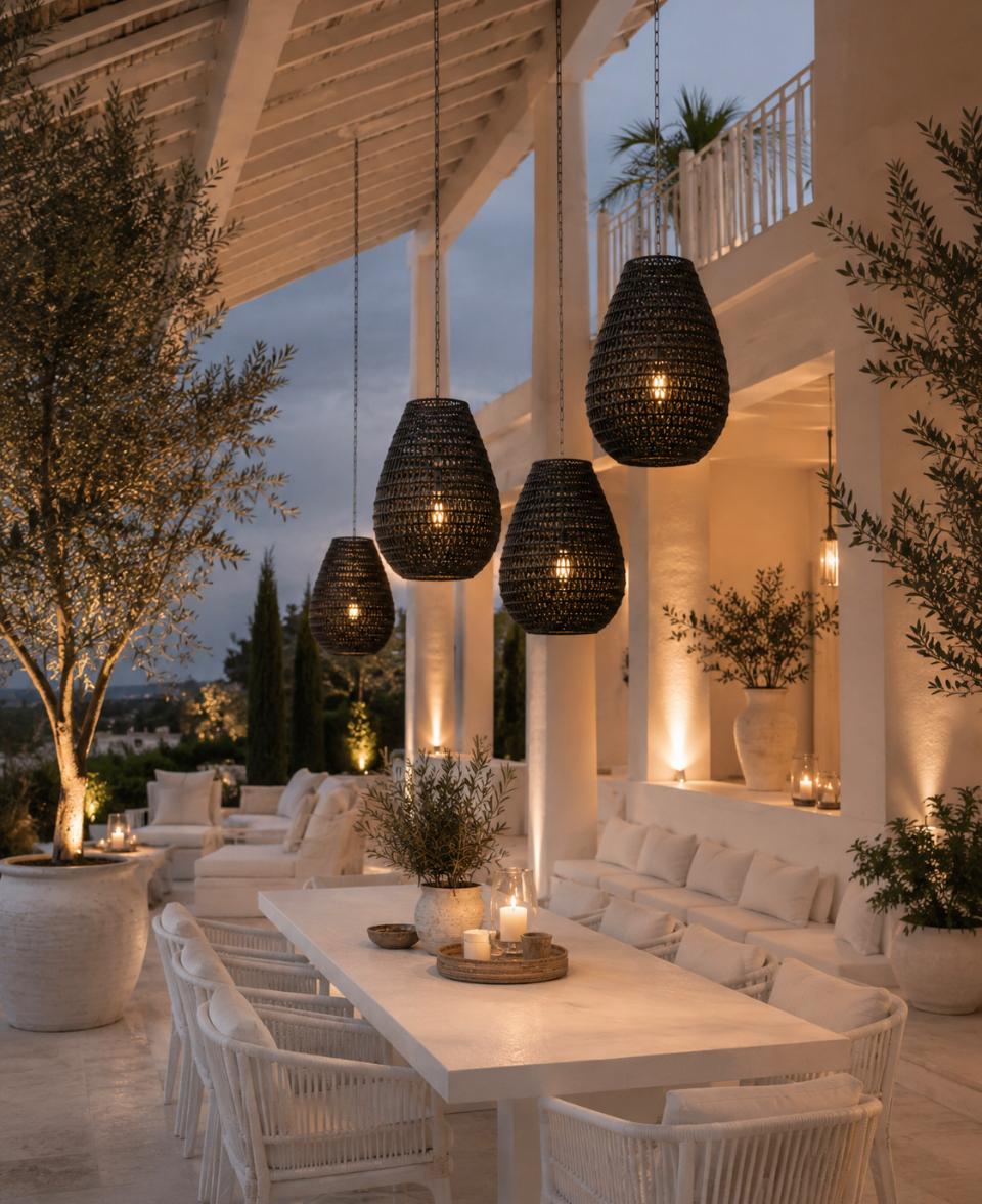 Lampara Rattan Grecia