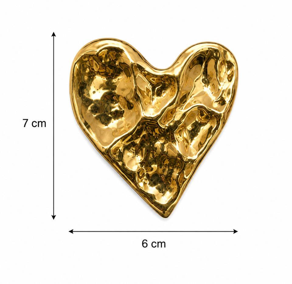 Prendedor de Corazón Dorado